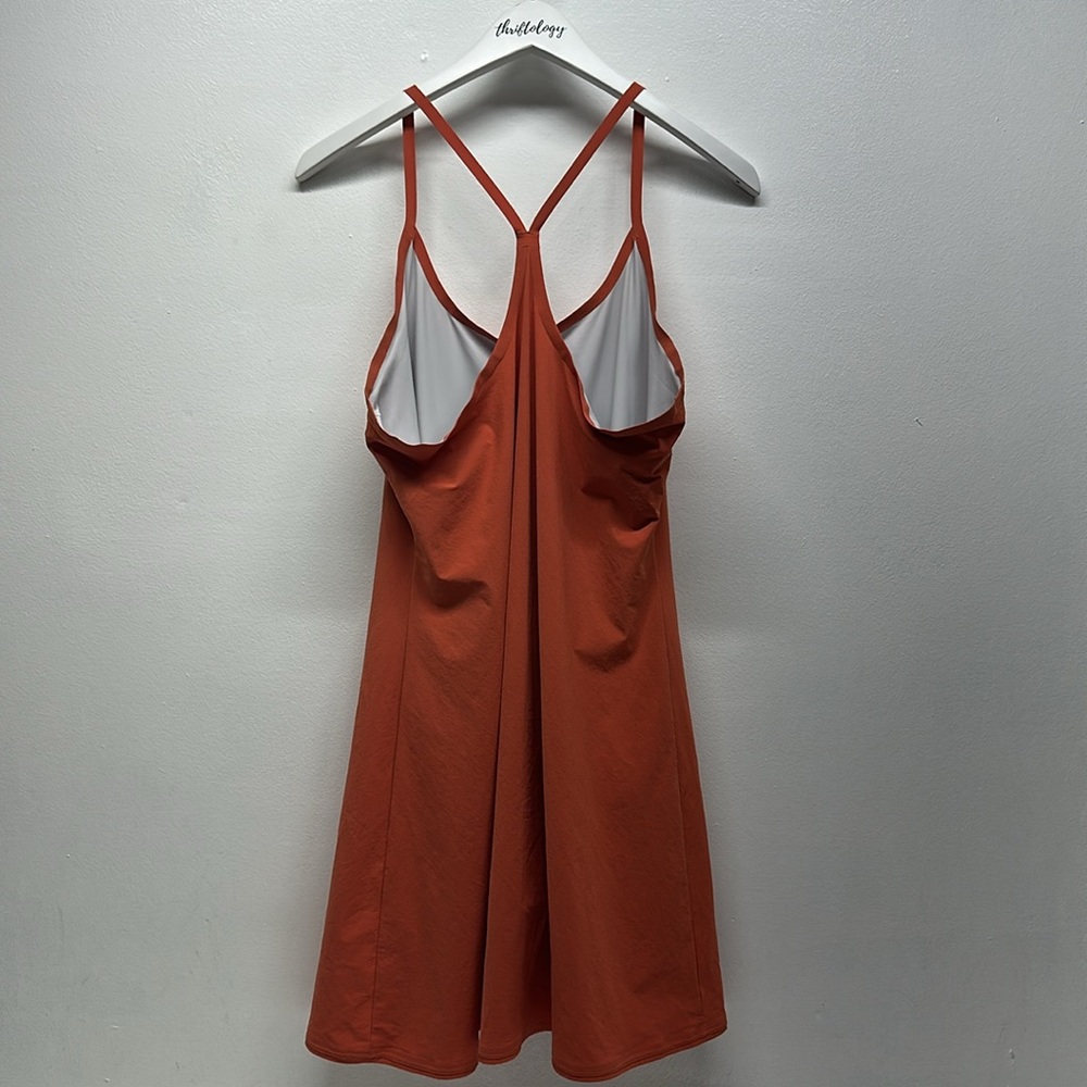 Outdoor Voices The Exercise Dress Sleeveless Mini Lined Stretch Orange Large - Picture 4 of 8